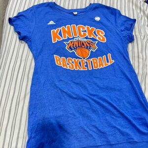 Adidas Knicks Basketball Tee Women’s XL Blue Derrick Rose